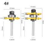 Juego de 2 Fresas de Alta Calidad para Machimbrar Madera - Vástago de 1/4"