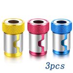Base Magnética para Pin de Destornillador - Potente Imán para Tornillos de Todas las Medidas (Juego de 3 unidades)