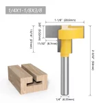 Fresa para Router de 6.35mm con Cobertura de Teflón para Cortes Precisos y Sin Astillas