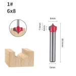 Fresa para Tallado de Madera y MDF - Vástago de 6mm con Protección de Teflón - Alta Durabilidad