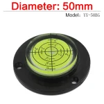 Nivel de Burbuja Circular con Agujeros de Montaje - 50mm | Alta Precisión y Durabilidad