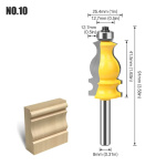 Fresa para Router modelo A de Acero Carburado  - Cortes Precisos y Sin Astillas para Molduras