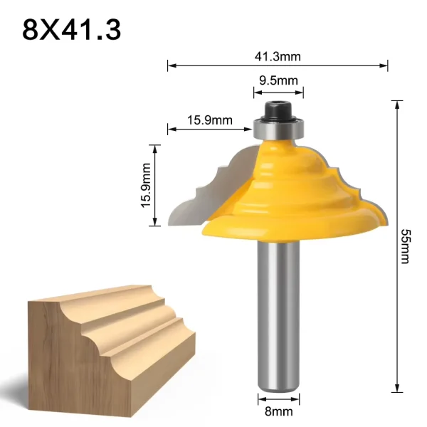 Fresa de Moldura para Borde de Mesa – Precisión y Elegancia - Vástago de 8mm - Imagen 3