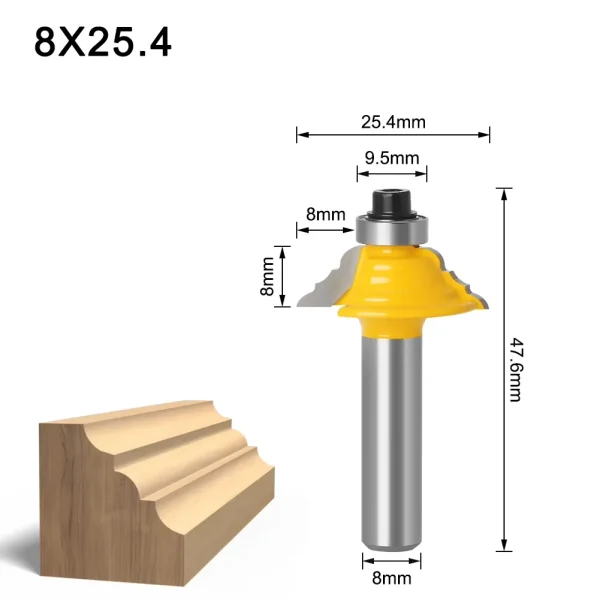 Fresa de Moldura para Borde de Mesa – Precisión y Elegancia - Vástago de 8mm - Imagen 2