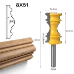 Fresa para Cornisas y Molduras Decorativas - Vástago de 8mm, Recubierta en Teflón - Cortes Limpios y Sin Astillas