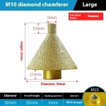 Broca Biseladora Cónica con Expansión hasta 50mm – Para Amoladoras M10 y M14