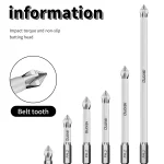 Juego de 6 Extensiones Magnéticas PH2 para Destornillador – Alta Dureza, Vástago Hexagonal 1/4", Uso Profesional y Doméstico