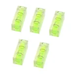 Juego de 5 Mini Niveles de Burbuja Rectangulares 15×15×40 mm Acrílico y ABS