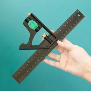 Regla Móvil Combinada 250 mm Multifuncional con Transportador, Inclinómetro y Nivel