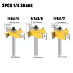 Fresa Rabbeting para Router 1/4" con Rodamiento Tipo T | Broca Fresadora Carpintería Industrial
