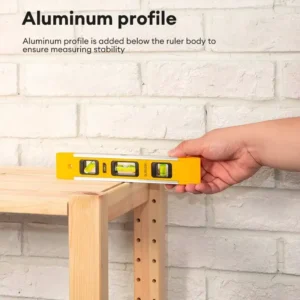 Nivel Torpedo Magnético 9” Profesional | Nivel de Burbuja 45° 90° 180° Alta Precisión