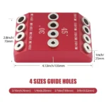 Plantilla de Perforación Angular 30° 45° 90° para Madera | Guía de Taladro Tipo Pocket Hole Jig